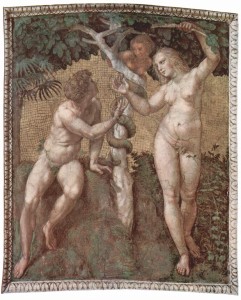 Adam & Eve Fresco by Raphael