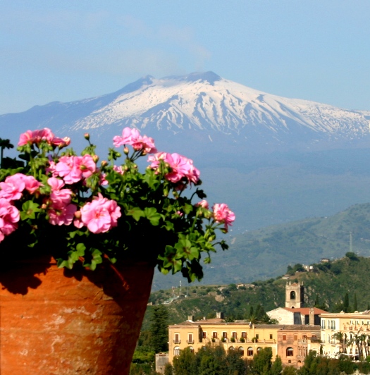 Hotel Timeo view of Etna