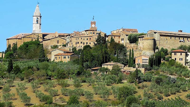 Pienza hilltown in Tuscany Italy