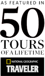 badge award for "50 Tours of A Lifetime" by National Geographic Traveler