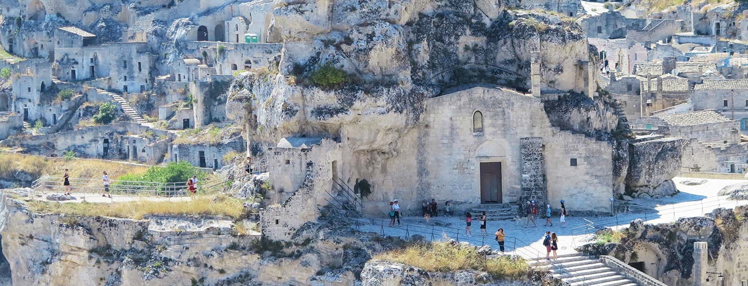 Guided walking tour of Matera cave dwellings called "sassi"