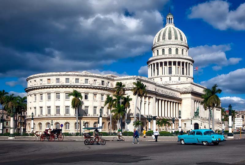 Havana Cuba with vintage cars on a small group tour