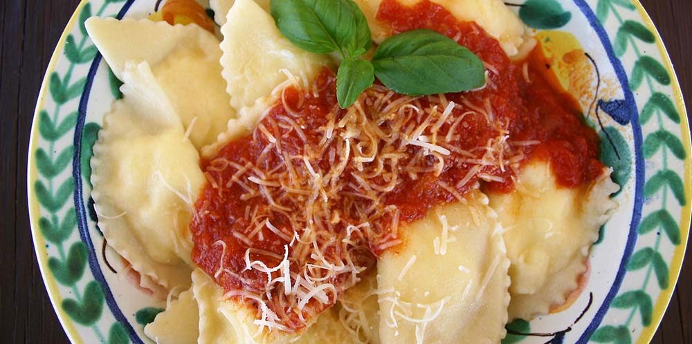 Homemade ravioli on a culinary tour in Sicily