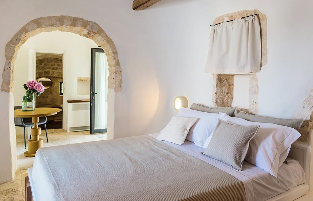 Bedroom in a trullo in Puglia