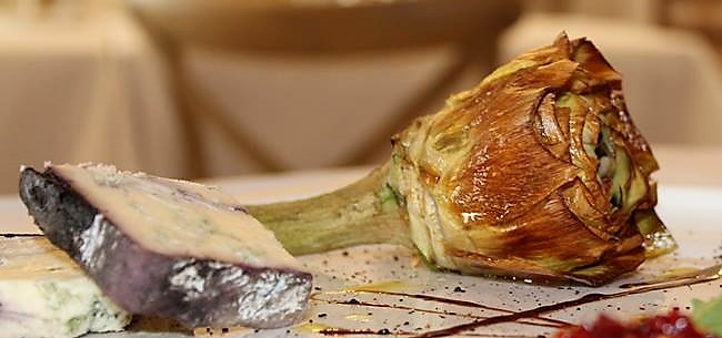 Artichoke in restaurant dish